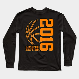 8Th Birthday Basketball Limited Edition 2016 Long Sleeve T-Shirt